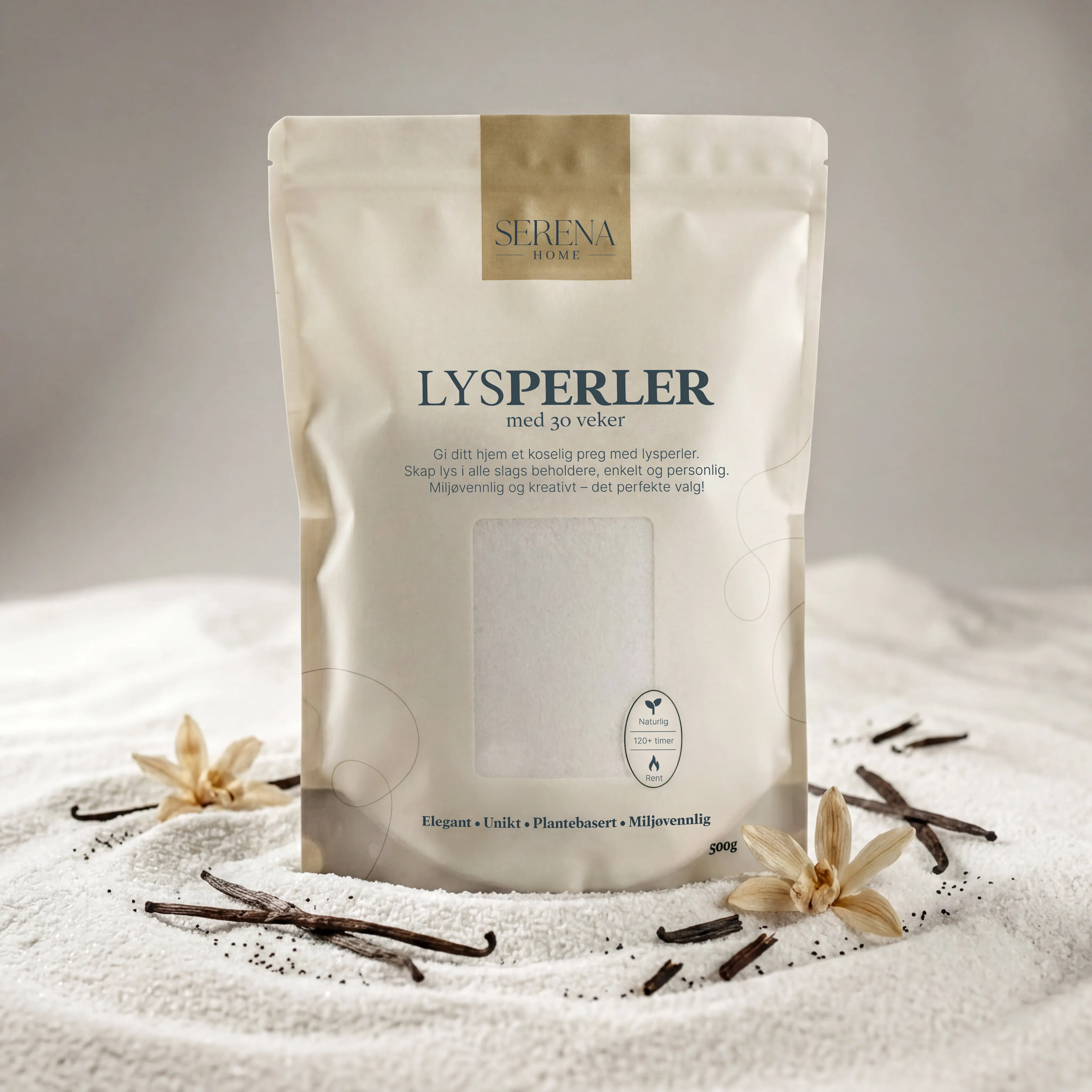 Lysperler - Hvit - Vanilje