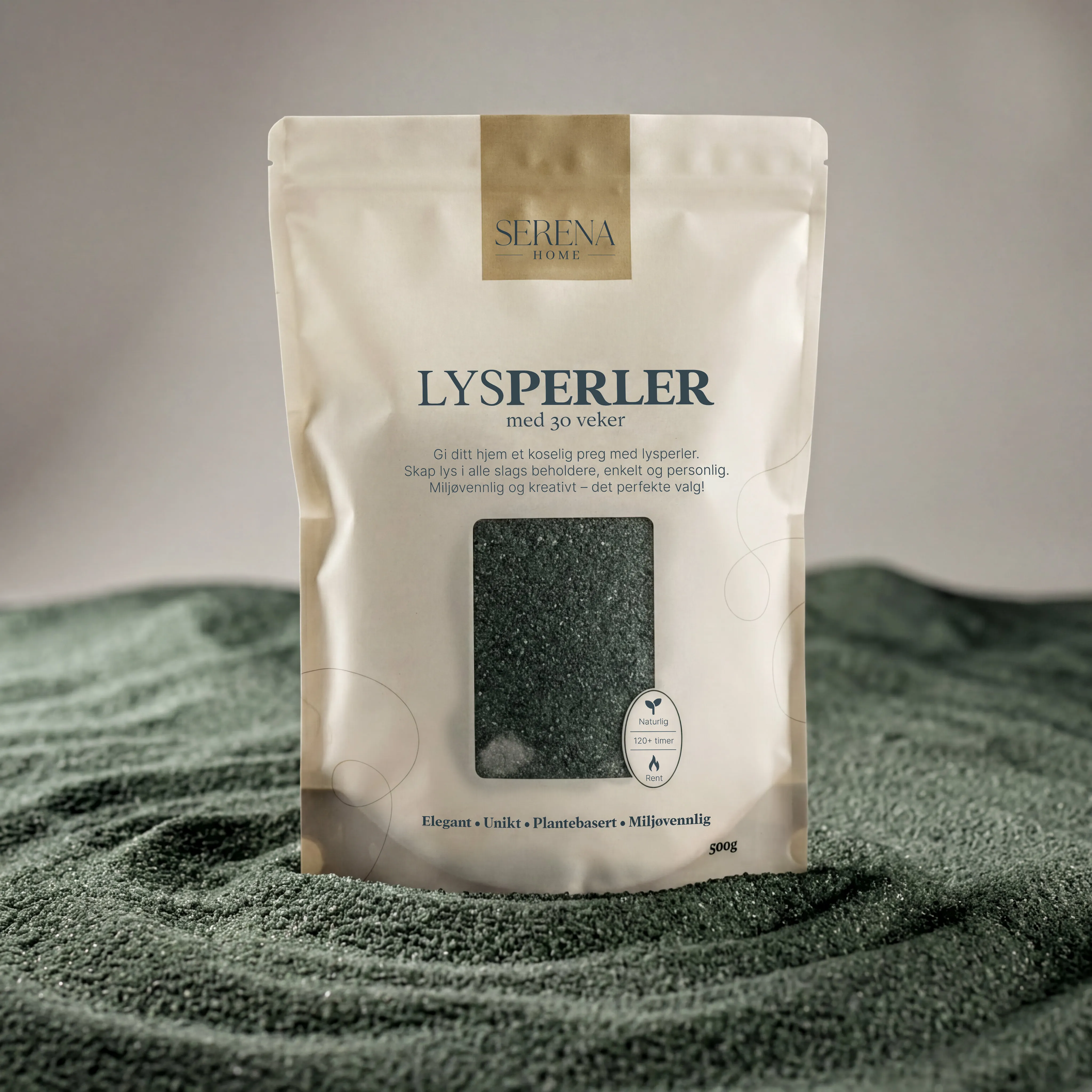 Lysperler - Grønn - Uten duft